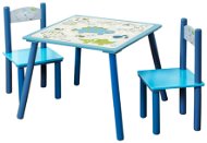 Kesper Sada – detský stolík s dvoma stoličkami – modrá - Detský nábytok