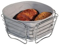 Kesper Stainless-Steel Basket with removable lining 21x21cm - Bread Basket