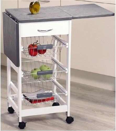 - folding Shelf Kesper Storage Unit Mobile Kitchen