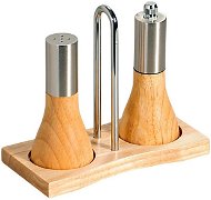 Kesper Stolná sada mlynčeka na korenie a soľničky, výška 13 cm, gumovníkové drevo a nerezová oceľ - Ručný mlynček na korenie
