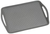 Kesper Serviertablett aus Kunststoff, rutschfest grau 45,5 x 32 cm - Tablett