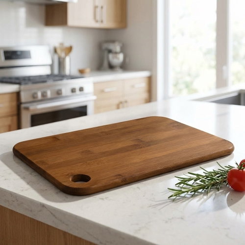 KESPER Cutting board, 28 × 18,5 × 1 cm, dark bamboo - Cutting Board - Main image