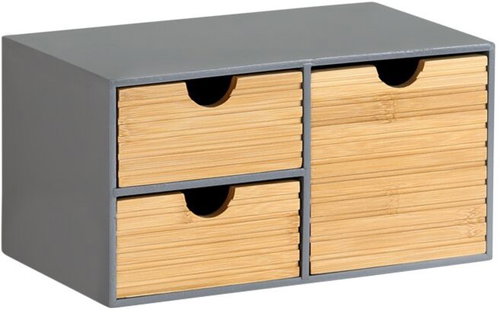 Kesper Organizer with 3 drawers, 27 × 16 × 14 cm, gray/natural - Organiser - Main image