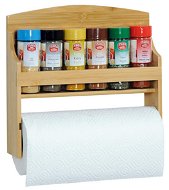 Kesper Shelf with Spice Jars and Paper Roll - Spice Container Set