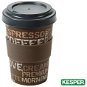 Kesper Bambus Kaffeetasse - Dekor: Coffee Time - 400 ml - Thermotasse
