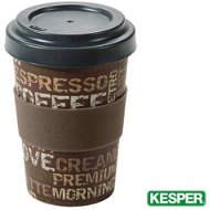 Kesper Bambus Kaffeetasse - Dekor: Coffee Time - 400 ml - Thermotasse