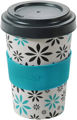 Kesper Coffee Mug with Flowers Decor, 400ml - Thermal Mug - Main image