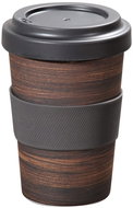 Kesper Coffee Mug with Dark Wood Decor, 400ml - Thermal Mug