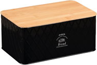 KESPER Bread bin with cutting board, 28 × 18 × 13 cm, black - Breadbox