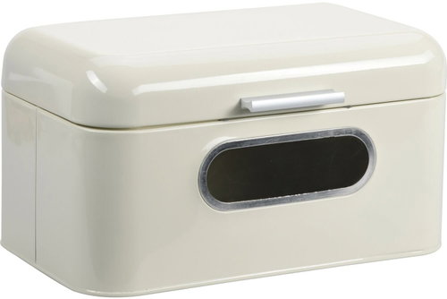 Kesper Metal bread bin, 154 × 300 × 180 mm, beige - Breadbox - Main image