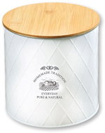 Kesper Storage container, diameter 17,3 cm, metal/bamboo, white - Storage Jar