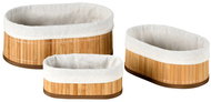 Kesper Basket set with textile insert, bamboo 58197 - Small Basket