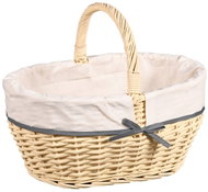 Kesper Shopping basket with textile insert 45 × 34 cm, light willow - Shopping Basket