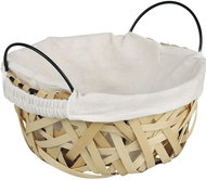 KESPER Wooden bread basket with fabric insert, 90 mm, diameter 220 mm - Bread Basket