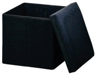 KESPER Stool, 38 × 38 × 38 cm, black - Ottoman
