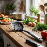 Kesper Hole punch with silicone edge 35,5 cm, grey - Ladle