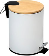 Kesper Cosmetic basket with silent closing 3 L, white - Rubbish Bin