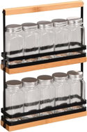 KESPER Spice shelf with 10 empty jars, 23 × 32 × 5,5 cm - Spice Rack