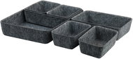 Kesper Drawer organiser set, plastic felt, grey - Drawer Organiser