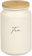 KESPER Storage container for tea, diameter 9,5 cm, metal/bamboo, white - Kitchen Organiser
