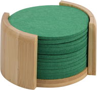 Kesper Podtácky bambus/plsť, průměr 10 cm, 12 ks, zelené - Podtácek