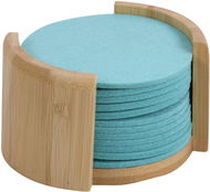 Kesper Podtácky bambus/plsť, průměr 10 cm, 12 ks, modré - Podtácek