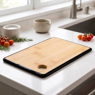 KESPER with black edge, 23 × 15 × 1 cm, bamboo - Cutting Board