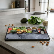 KESPER na krájení a servírování, 38 × 30 × 1,2 cm, motiv bylinky a koření - Prkénko