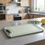 KESPER Cutting board with non-slip coating, height 8 × 235 mm, light green - Cutting Board