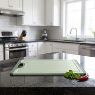 KESPER Cutting board with non-slip coating, height 8 × 295 mm, light green - Cutting Board