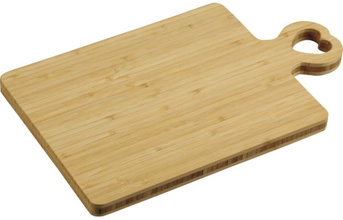 KESPER Chopping Board with Handle, Heart-shaped Hole, Bamboo, 360 × 220mm - Cutting Board - Main image