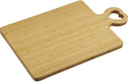 KESPER Chopping Board with Handle, heart-shaped hole, bamboo, 460 × 280mm - Cutting Board - Main image