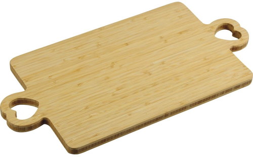 KESPER Chopping Board with Two Handles, Heart-Shaped Hole, Bamboo, 500mm - Cutting Board - Main image