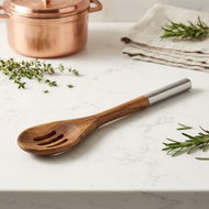 Kesper Cooking pan with metal handle, acacia wood, length 300 mm, perforated - Cooking Spoon