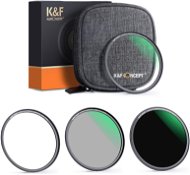 K&F Concept mágneses szűrőkészlet 3 db (MCUV, CPL, ND1000) - 58 mm - Szett