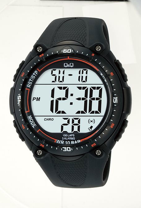 Q&q digital best sale watch 10 bar