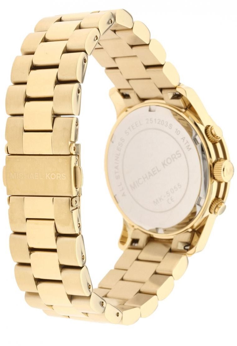 Amazon.com: Michael Kors Midsized Chronograph Gold Tone Womens Watch MK5055  : Michael Kors: Clothing, Shoes & Jewelry
