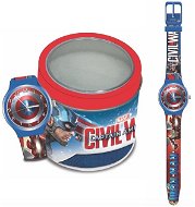 MARVEL Captain America – Tin Box 500655 - Detské hodinky