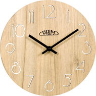 Nástěnné hodiny PRIM Timber Breezy - tmavé - Nástěnné hodiny