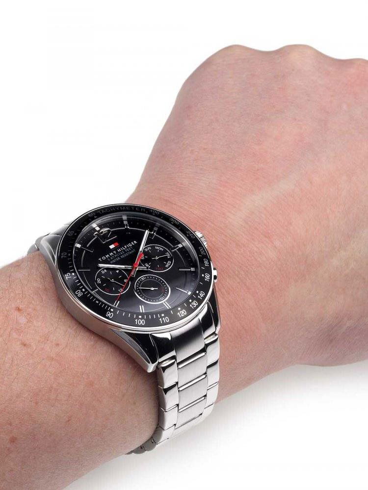 Tommy hilfiger luke leather strap online watch