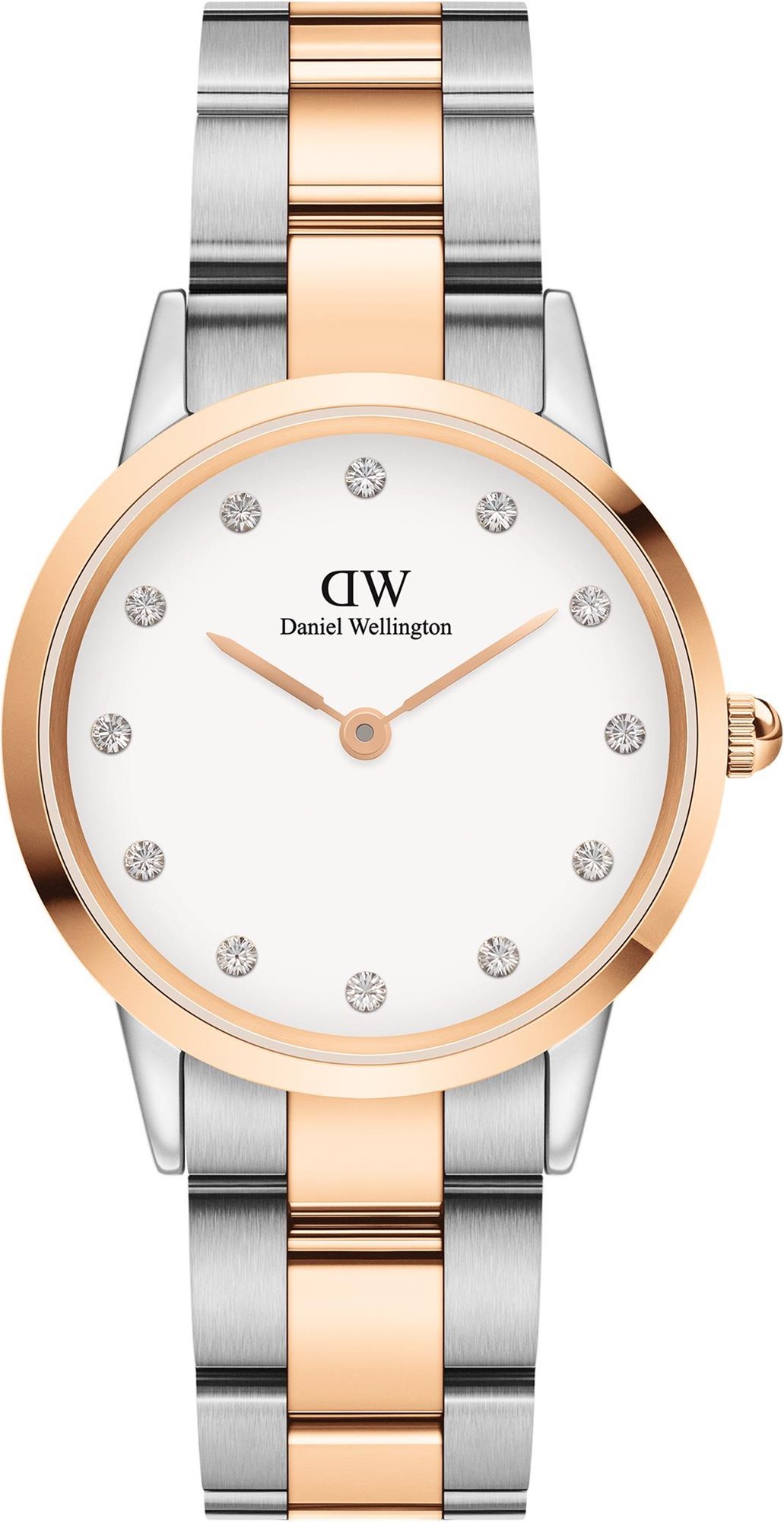 DANIEL WELLINGTON Iconic Link Lumine 32 mm Rose gold Silver