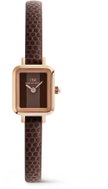 DANIEL WELLINGTON Quadro Mini Brown Lizard Padstow Rose Gold DW00100959 - Watch