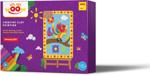 Kids Do 3D Clay Painting Bird - Modelling Clay - Main image