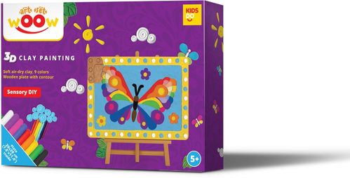 Kids Do 3D Clay Painting Butterfly - Themed Modelling Clay Set - Main image