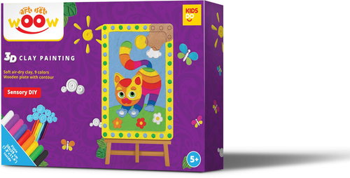 Kids Do 3D Clay Painting Cat - Modelling Clay - Main image
