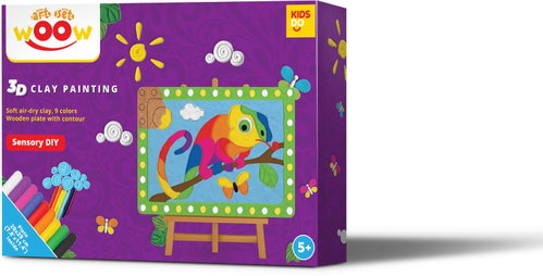 Kids Do 3D Clay Painting Chameleon - Modelling Clay - Main image