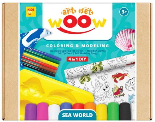 Kids Do Wow 4 in 1 Sea animals - Themed Modelling Clay Set - Main image