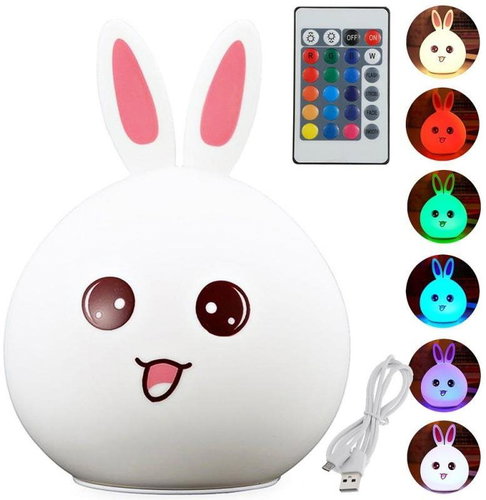 WERK Children's LED night lamp Rabbit with RGB control - Night Light - Main image