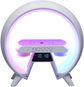 KIK KX3384 Multifunkční Bluetooth reproduktor RGB s bezdrátovou nabíječkou, bílý - Stolní lampa
