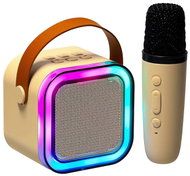 KIK KX3379 Karaoke Bluetooth speaker 6 W, wireless microphone, beige - Microphone